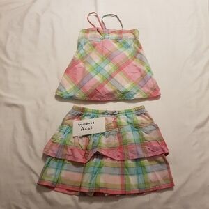 Gymboree girls size 4 Outlet Island Fun tank top and skirt set